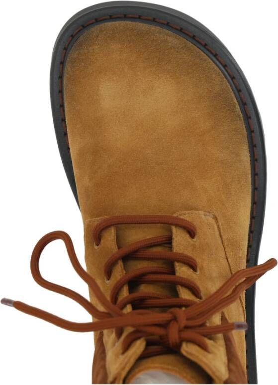 Loewe Bicolor Suède Veterschoenen Brown Heren