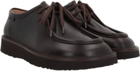 Loewe Bruin leren Moc Toe platte schoenen Brown Heren