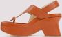 Loewe Bruine Flatform Sandalen Enkellaarzen Orange Dames - Thumbnail 2