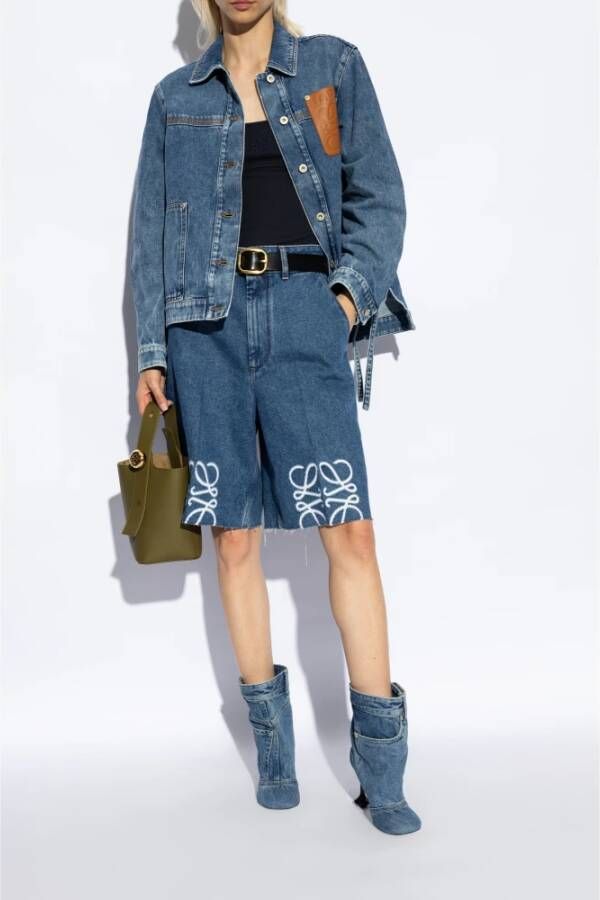 Loewe Denim enkellaarzen 'Toy' Blue Dames