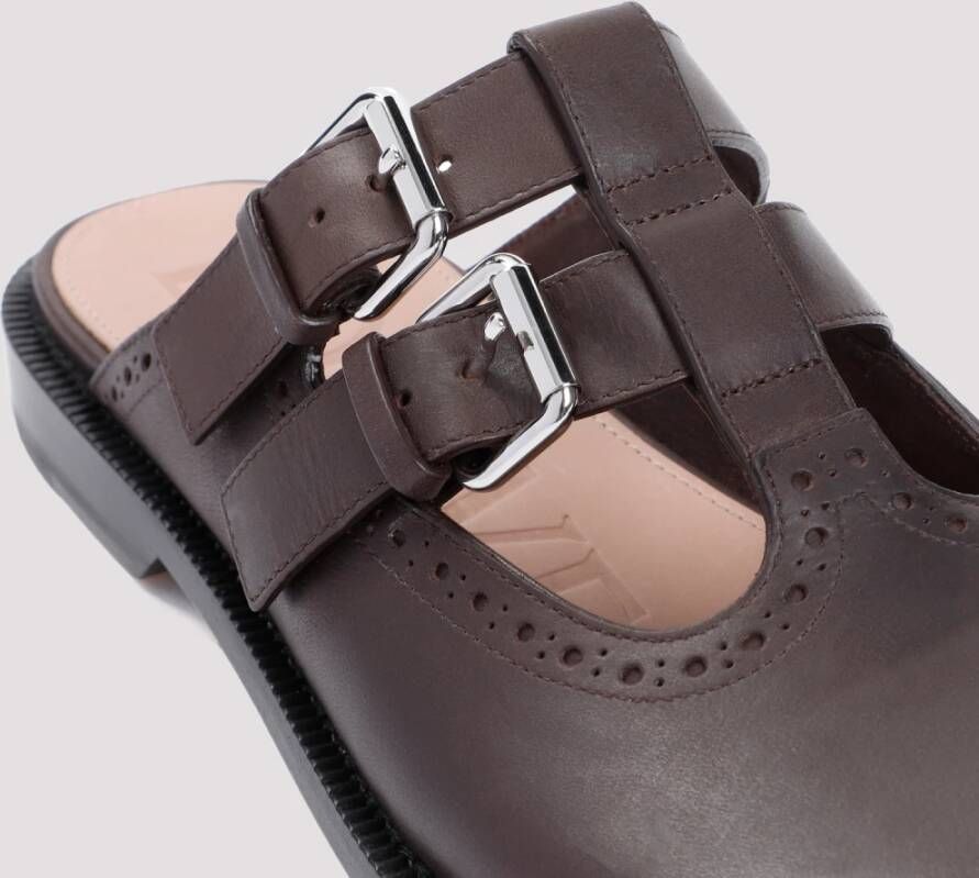 Loewe Donkerbruine Mary Jane Mule Schoenen Brown Dames