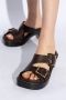 Loewe Sandalen Ease Heel Slide 90 in koper - Thumbnail 3