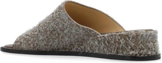 Loewe Ladera leren sleehak muiltjes Gray Dames