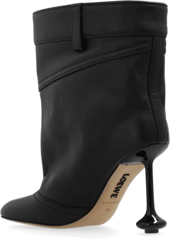 Loewe Leren laarsjes met hak Black Dames