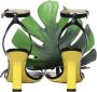 Loewe Monstera Leren Sandalen met Bloemdetails Black Dames - Thumbnail 3