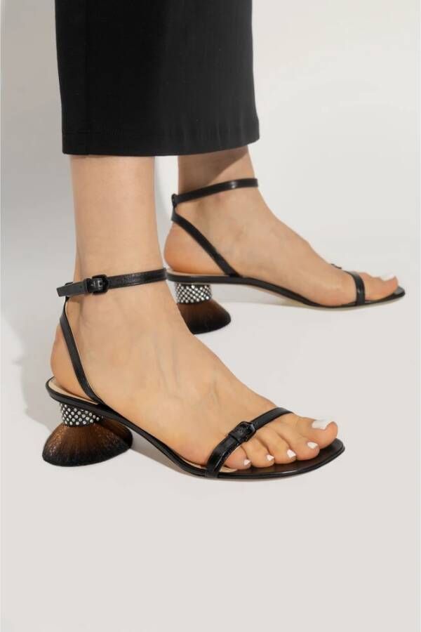 Loewe Petal hak sandalen Black Dames