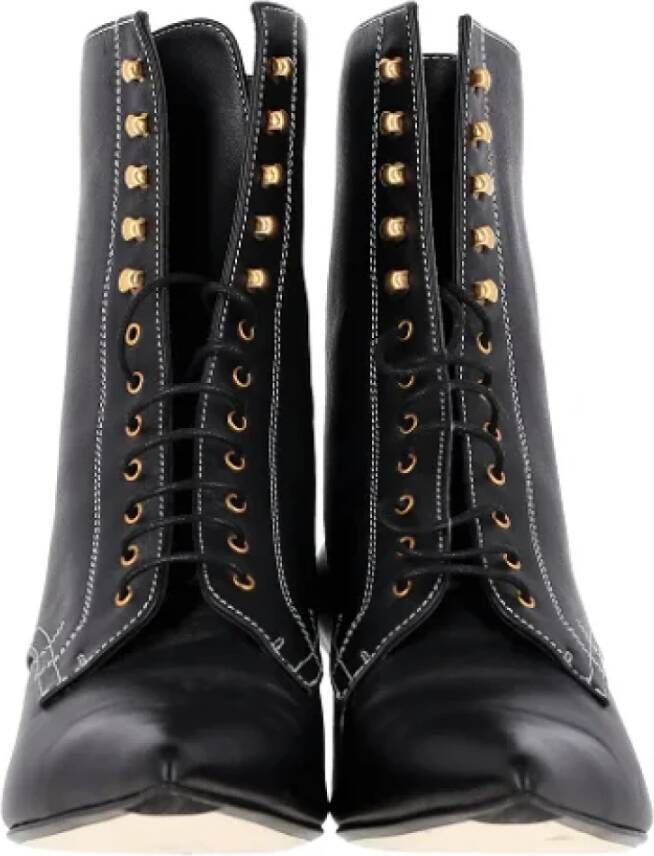 Loewe Pre-owned Leather boots Black Dames