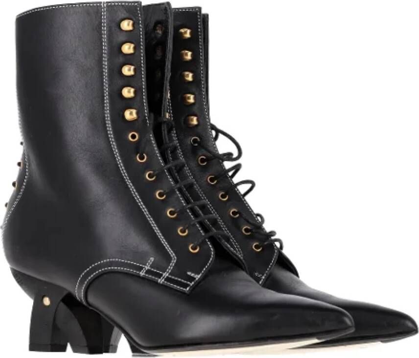 Loewe Pre-owned Leather boots Black Dames