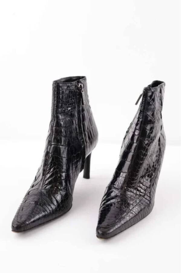 Loewe Pre-owned Leather boots Black Dames