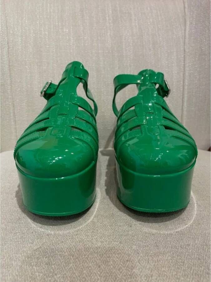 Loewe Pre-owned Plastic sandals Green Dames