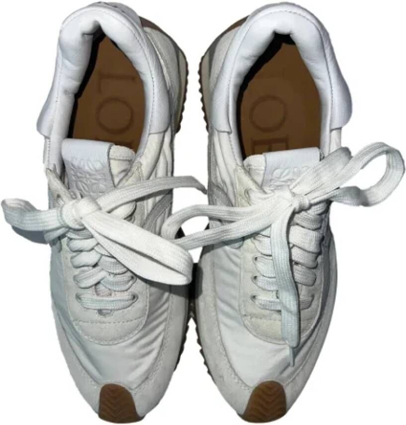 Loewe Pre-owned Polyester sneakers White Dames