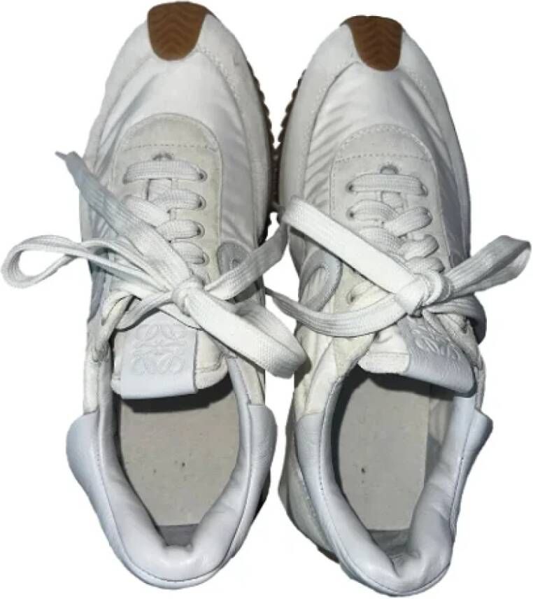 Loewe Pre-owned Polyester sneakers White Dames