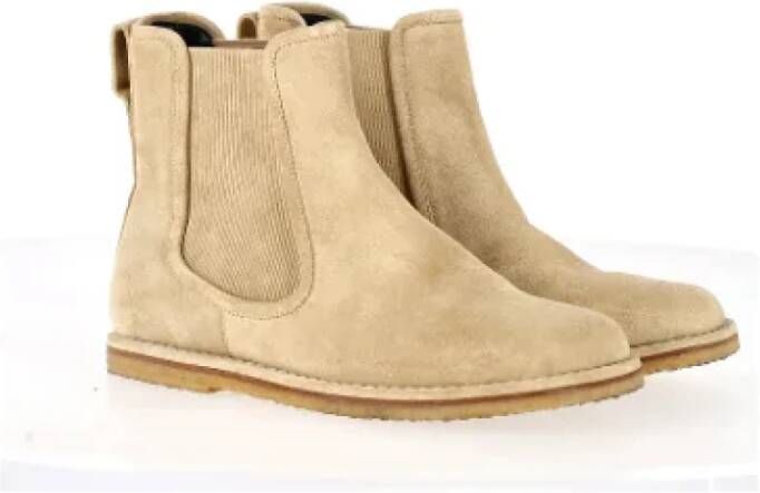 Loewe Pre-owned Suede boots Beige Dames