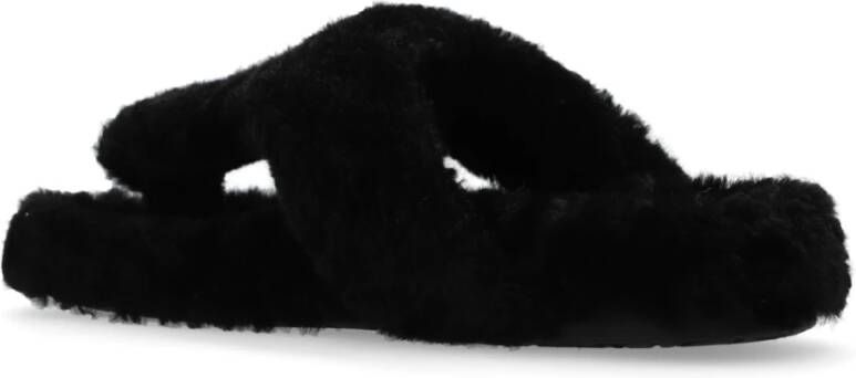 Loewe Shearling flip-flops Black Dames