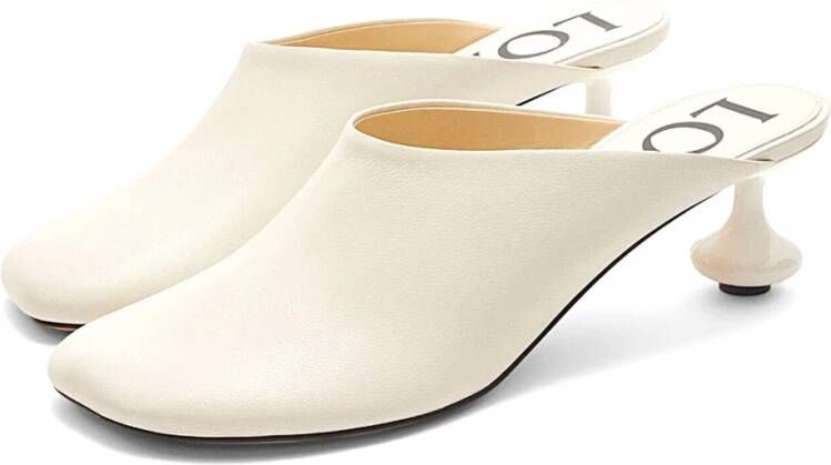 Loewe Stijlvolle Sabot Schoenen voor Vrouwen White Dames