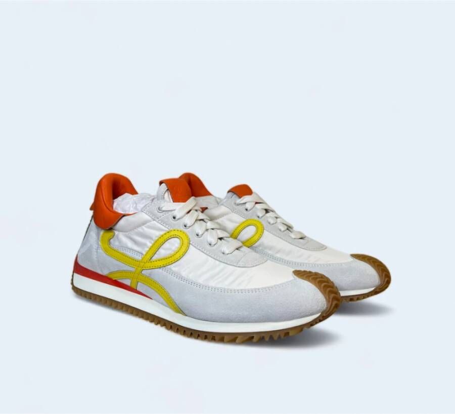 Loewe Witte Flow Runner Anagram Schoenen Multicolor Dames