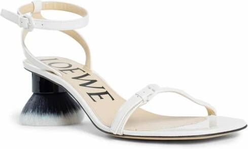 Loewe Witte Leren Sandalen Elegante Stijl White Dames