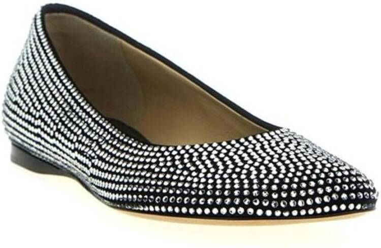 Loewe Zwarte Ballerina Flats met Strass Versiering Black Dames