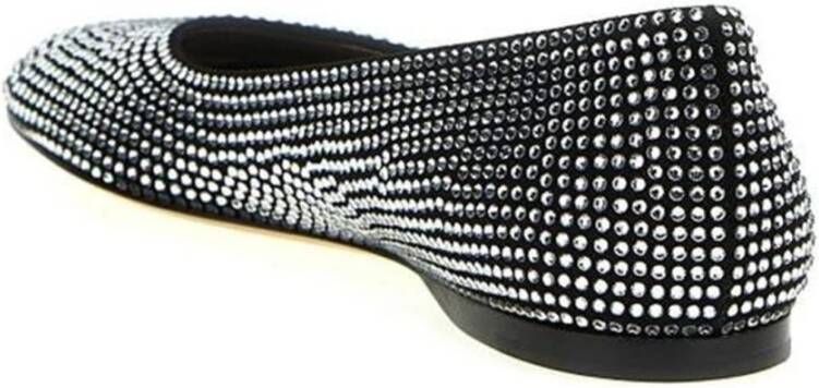 Loewe Zwarte Ballerina Flats met Strass Versiering Black Dames