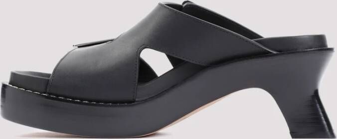 Loewe Zwarte enkellaarzen met Ease Heel Black Dames