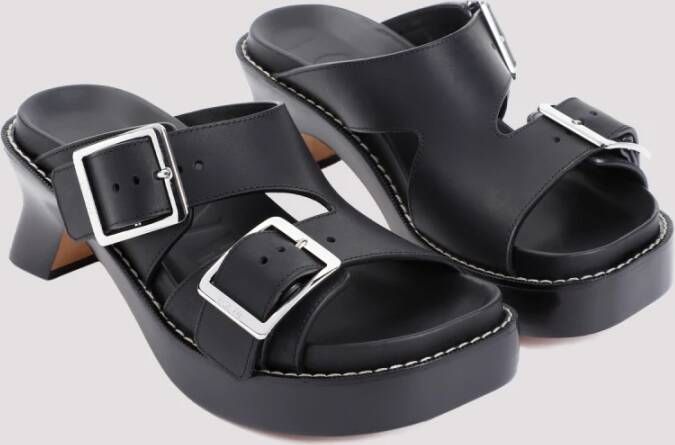 Loewe Zwarte enkellaarzen met Ease Heel Black Dames