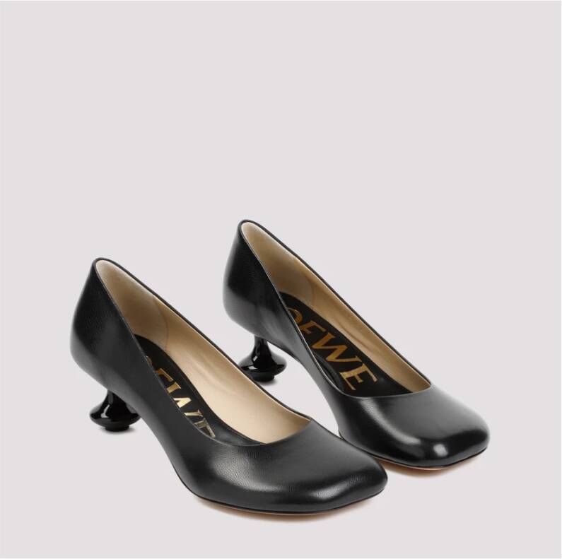 Loewe Zwarte Geitenhuid Pumps Black Dames