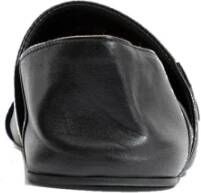 Loewe Zwarte Leren Pantoffels Stijlvol Comfortabele Pasvorm Black Dames