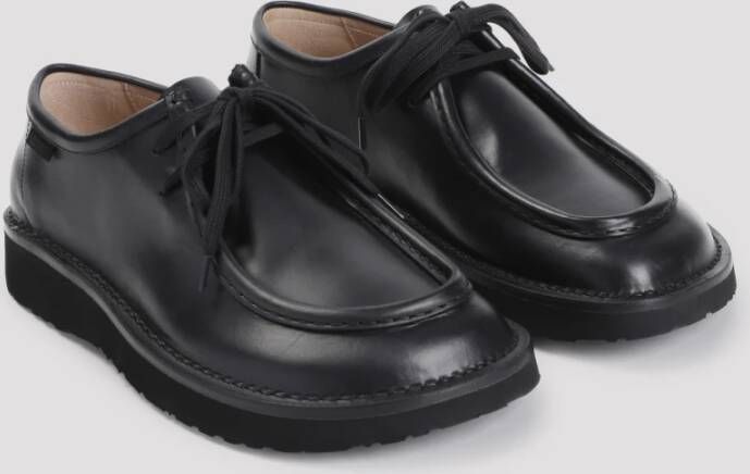 Loewe Zwarte Leren Veterschoenen Black Heren