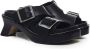 Loewe Zwarte Leren Vierkante Tip Sandalen Black Dames - Thumbnail 2