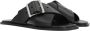 Loewe Zwarte platte sandalen met bloemblaadje Black Dames - Thumbnail 2