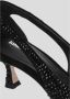 Lola Cruz Cutout Kitten Heel Pump met Strass Black Dames - Thumbnail 3