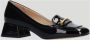 Lola Cruz Elegante lakleren mocassin met metalen detail Black Dames - Thumbnail 2