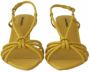 Lola Cruz Gele Leren Tubulaire Band Sandalen Yellow Dames - Thumbnail 3