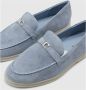 Lola Cruz Hemelsblauwe Loafer Instap Leren Schoen Blue Dames - Thumbnail 4