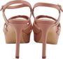 Lola Cruz Elegante Leren Hoge Hak Sandalen Roze Dames - Thumbnail 3