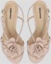 Lola Cruz Leren Bloem Sandalen Beige Dames - Thumbnail 4