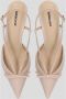 Lola Cruz Leren Slingback Schoenen met Strikdetail Beige Dames - Thumbnail 4