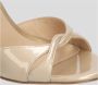 Lola Cruz Nude Patent Leather Round Toe Sandals Beige Dames - Thumbnail 3