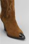 Lola Cruz Suede Western Style Camel Boots Brown Dames - Thumbnail 2