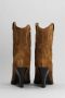 Lola Cruz Suede Western Style Camel Boots Brown Dames - Thumbnail 3