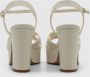 Lola Cruz Witte leren sandalen met brede hak White Dames - Thumbnail 3