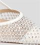 Lola Cruz Witte leren slingback sandaal met strass applicaties White Dames - Thumbnail 3