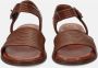 Lorenzo Masiero Bruin Leren Sandalen Comfort Stijl Brown Dames - Thumbnail 3