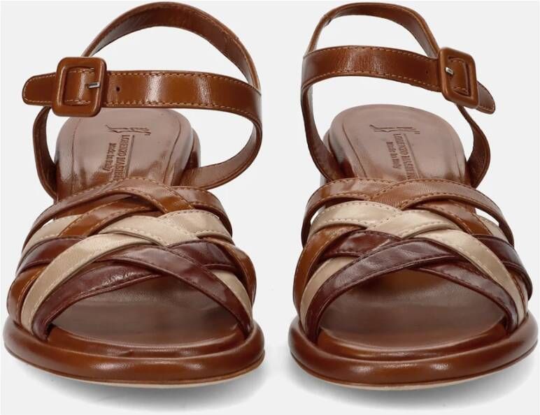 Lorenzo Masiero Bruine Leren Sandalen Brown Dames