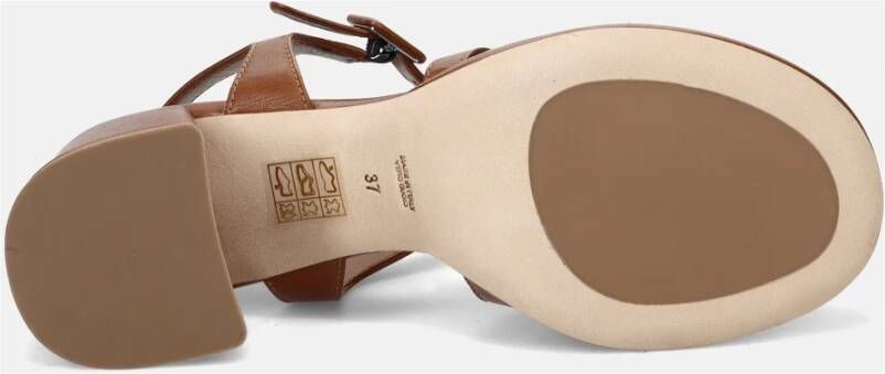 Lorenzo Masiero Bruine Leren Sandalen Brown Dames