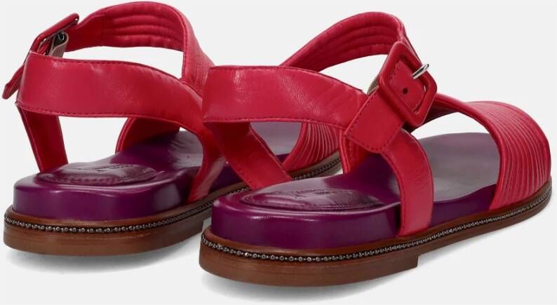 Lorenzo Masiero Fuchsia Leren Sandalen Pink Dames