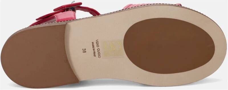 Lorenzo Masiero Fuchsia Leren Sandalen Pink Dames