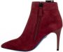 Loriblu Bordeaux Suede Hoge Hak Enkellaarsjes Red Dames - Thumbnail 2