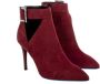 Loriblu Bordeaux Suede Hoge Hak Enkellaarsjes Red Dames - Thumbnail 4