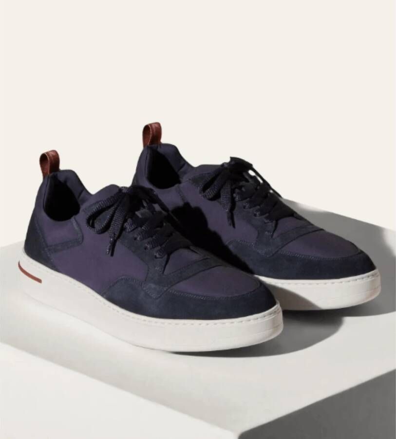 Loro Piana Blauwe Walk Sneakers met Platformzolen Blue Heren